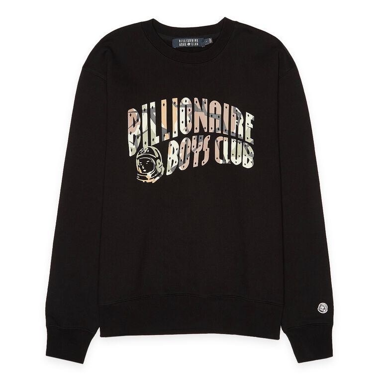 Billionaire Boys Club Camo Arch Logo Crewneck black