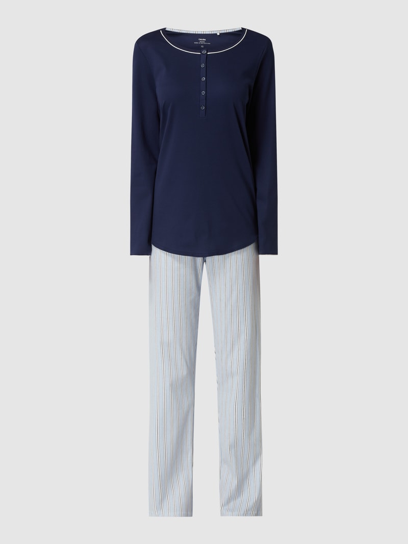 Pyjama aus Baumwolle Modell 'Sweet Dreams' in blau