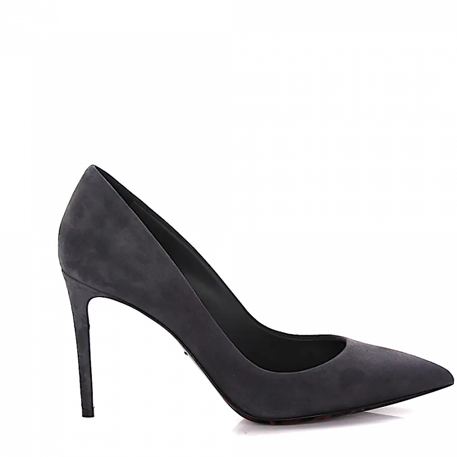 Dolce & Gabbana - Pumps Kate R Veloursleder grau - grau