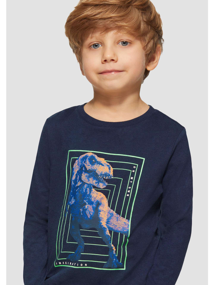 s.Oliver T-Shirt langarm in Blau günstig kaufen