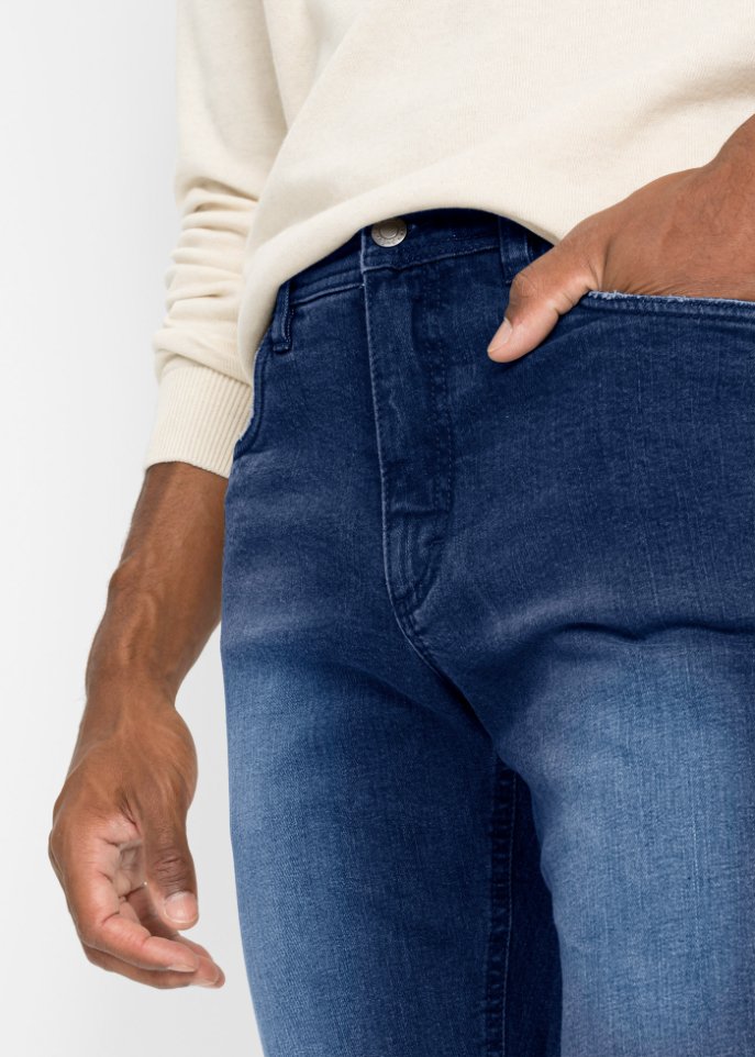 Regular Fit Stretch-Jeans mit Komfortschnitt, Straight