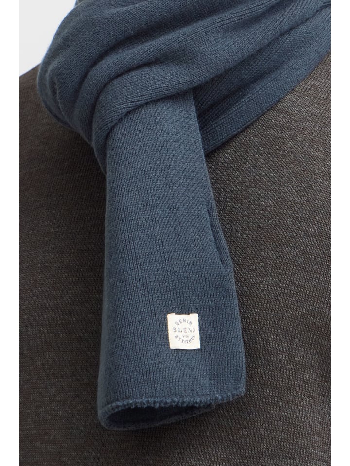 BLEND Strickschal BHScar 20708157 ME Schal mit Logobadge in Blau günstig kaufen onesize