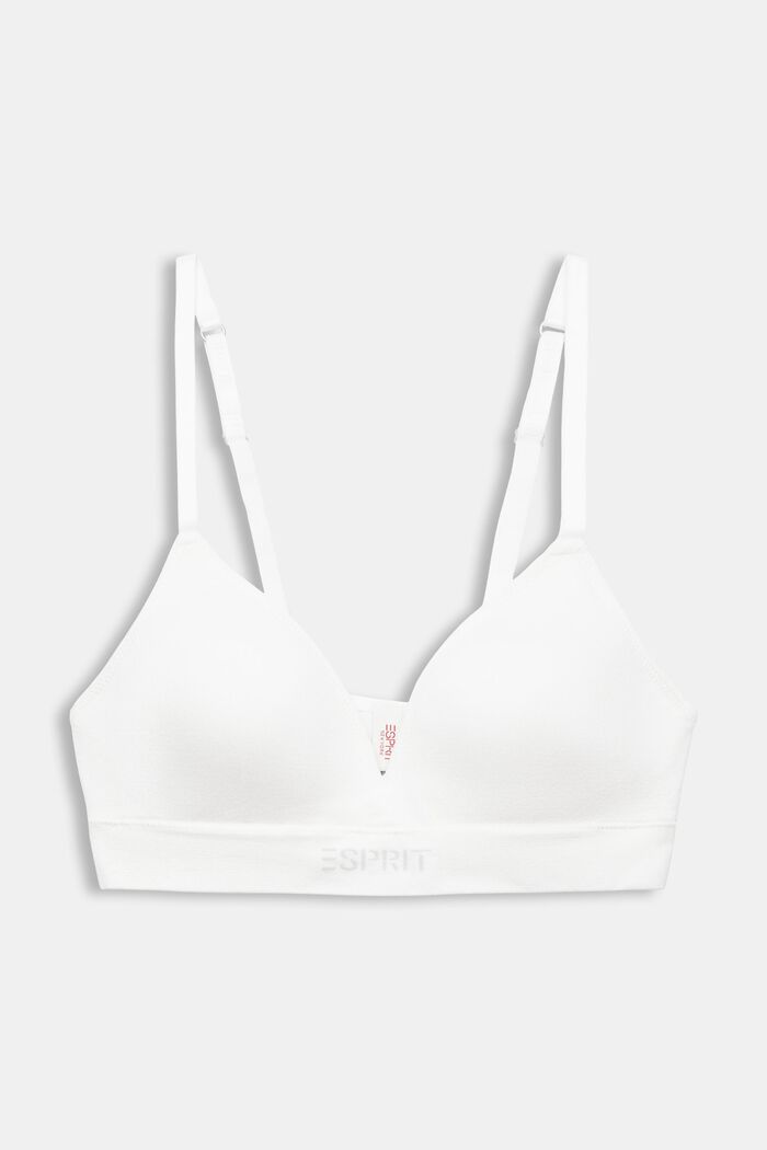 Nahtloser, wattierter Bralette mit Logo