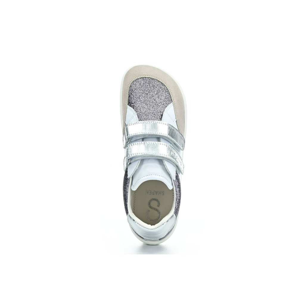 Shapen Charm Mini Silver Leather Barfußsneakers