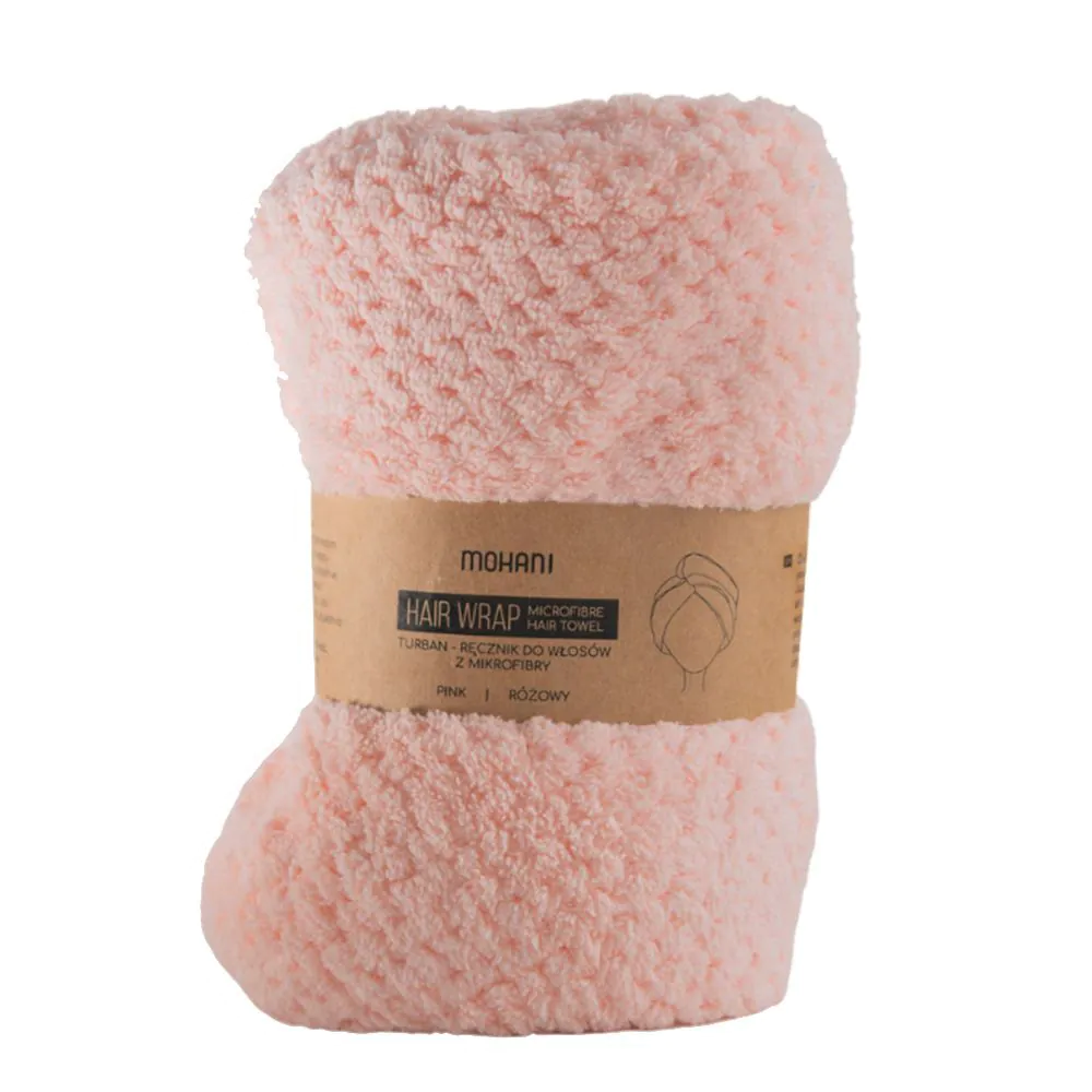 Mohani Turban - Peškir za kosu od mikrofibera, roze