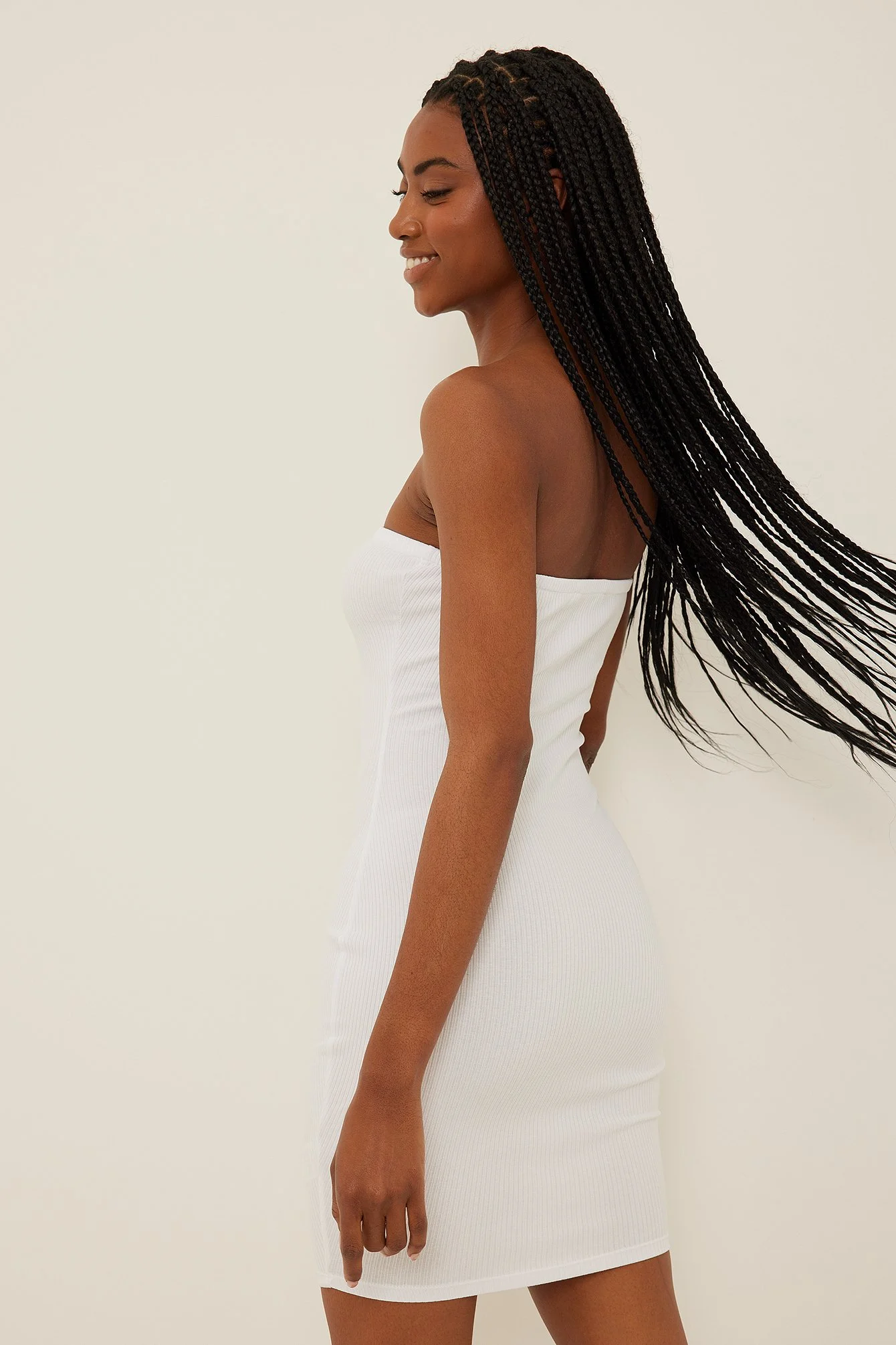 geripptes Minikleid