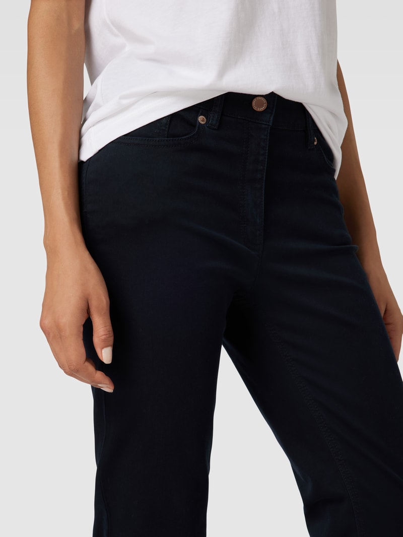 Comfort Fit Jeans im 5-Pocket-Design Modell 'GRETA' in marineblau