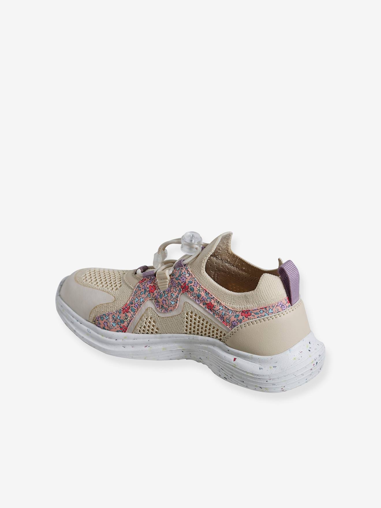Vertbaudet Mädchen Sport-Sneakers mit Gummizug - set beige
