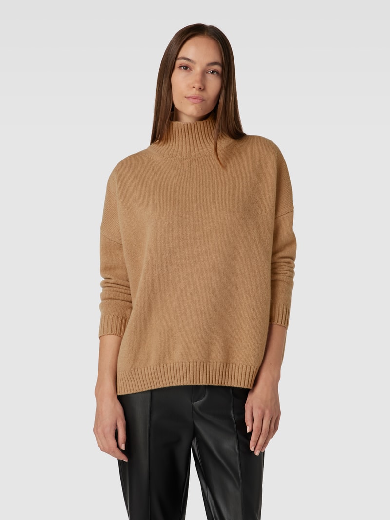 Strickpullover mit Stehkragen Modell 'BENITO' in camel