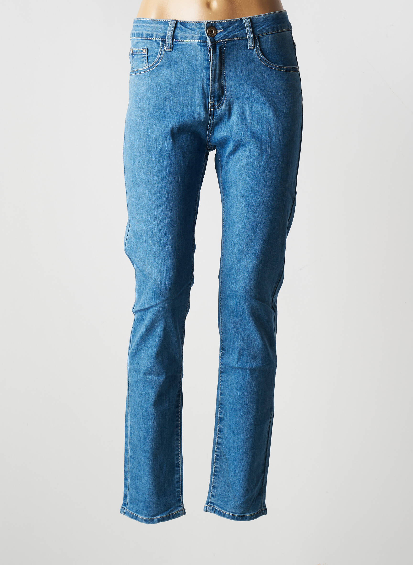 X Max Jeans Coupe Slim Femme couleur bleu