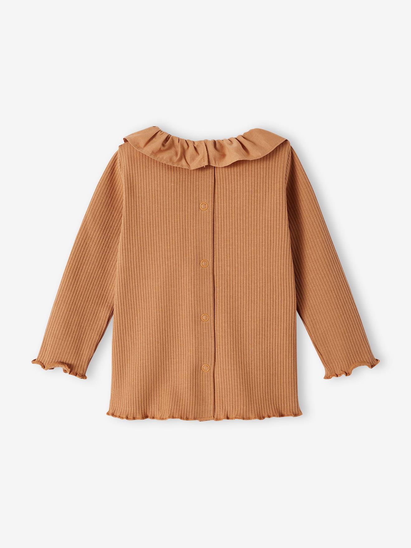 Vertbaudet Baby Shirt mit Kragen - karamell