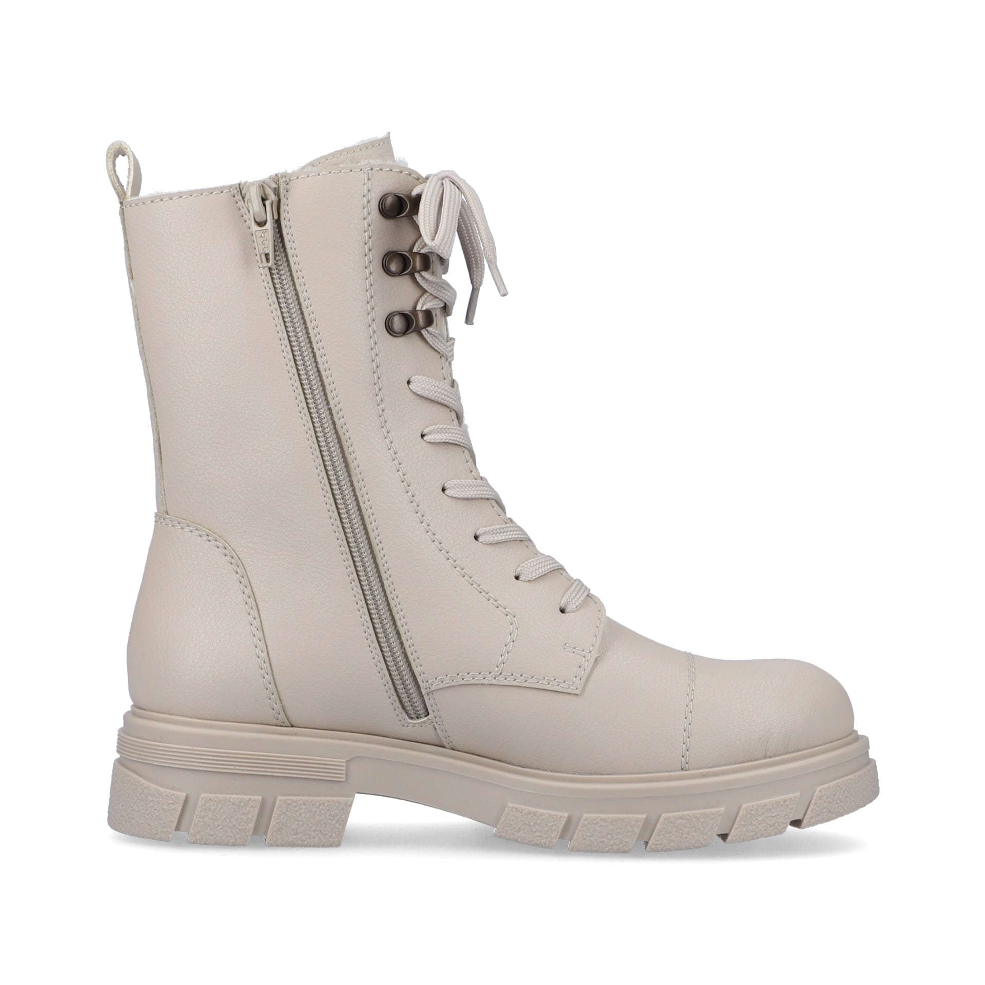Rieker Damen Schnürstiefel hellbeige