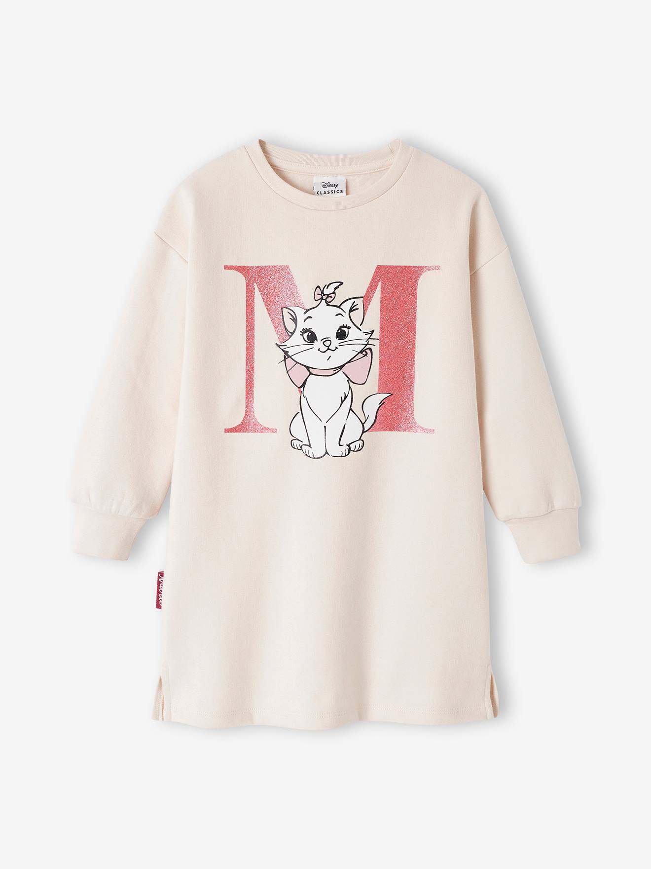 Robe sweat fille DS® Marie les Aristochats rose pâle
