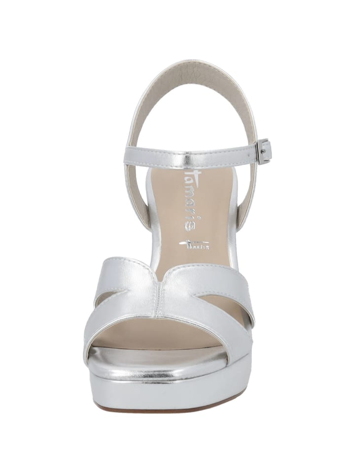 Tamaris Plateau-Sandaletten in Silver günstig kaufen