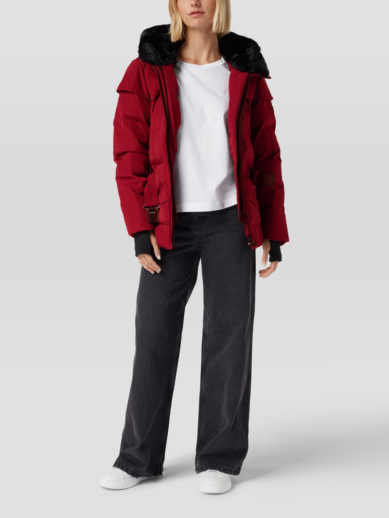 Tivana 382 Funktionsjacke mit Webpelz in dunkelrot