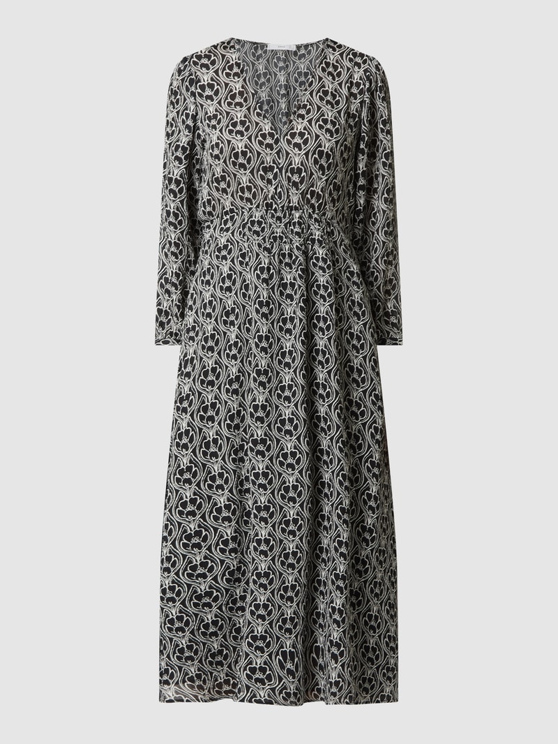 Midikleid aus Chiffon in schwarz