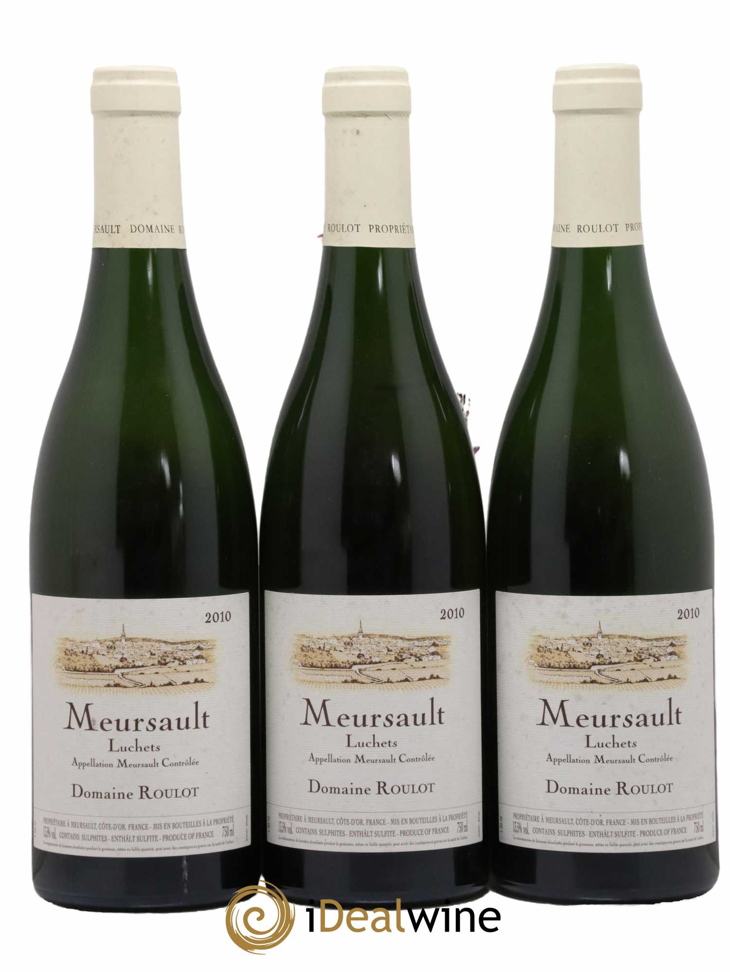 Meursault Luchets Roulot (Domaine)  2010 - Lot de 3 Bouteilles