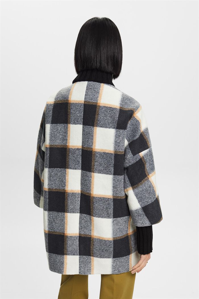 Recycelt: Karierte lange Jacke