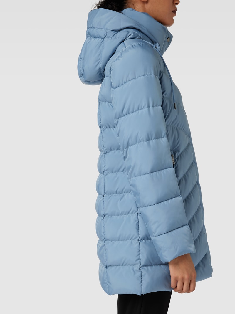 Steppmantel mit Kapuze Modell 'ROSE' in bleu