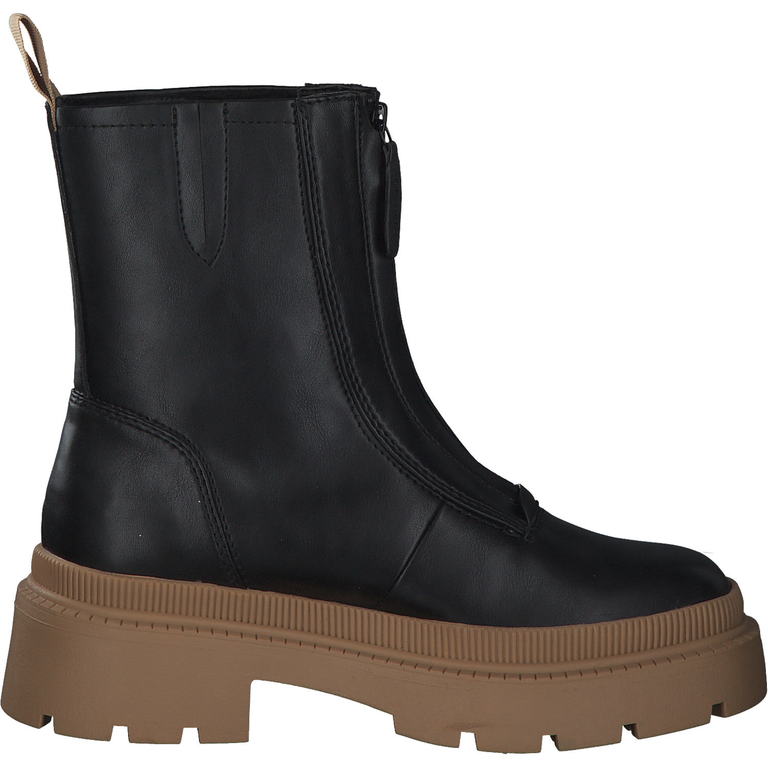 Tamaris 25406, Klassische Stiefeletten, Damen, BLACK/CAMEL