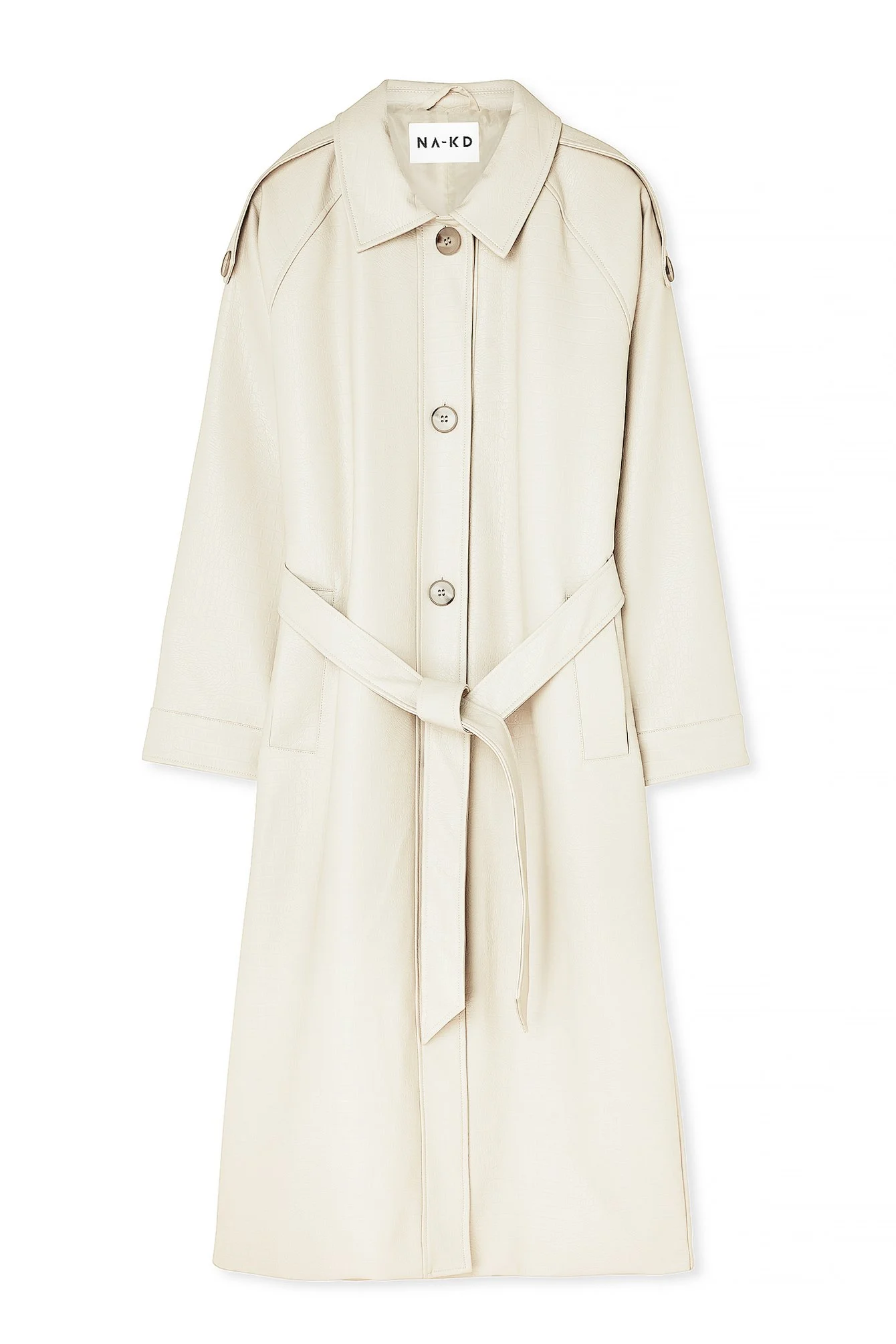 Trenchcoat aus Schlangen-Pu