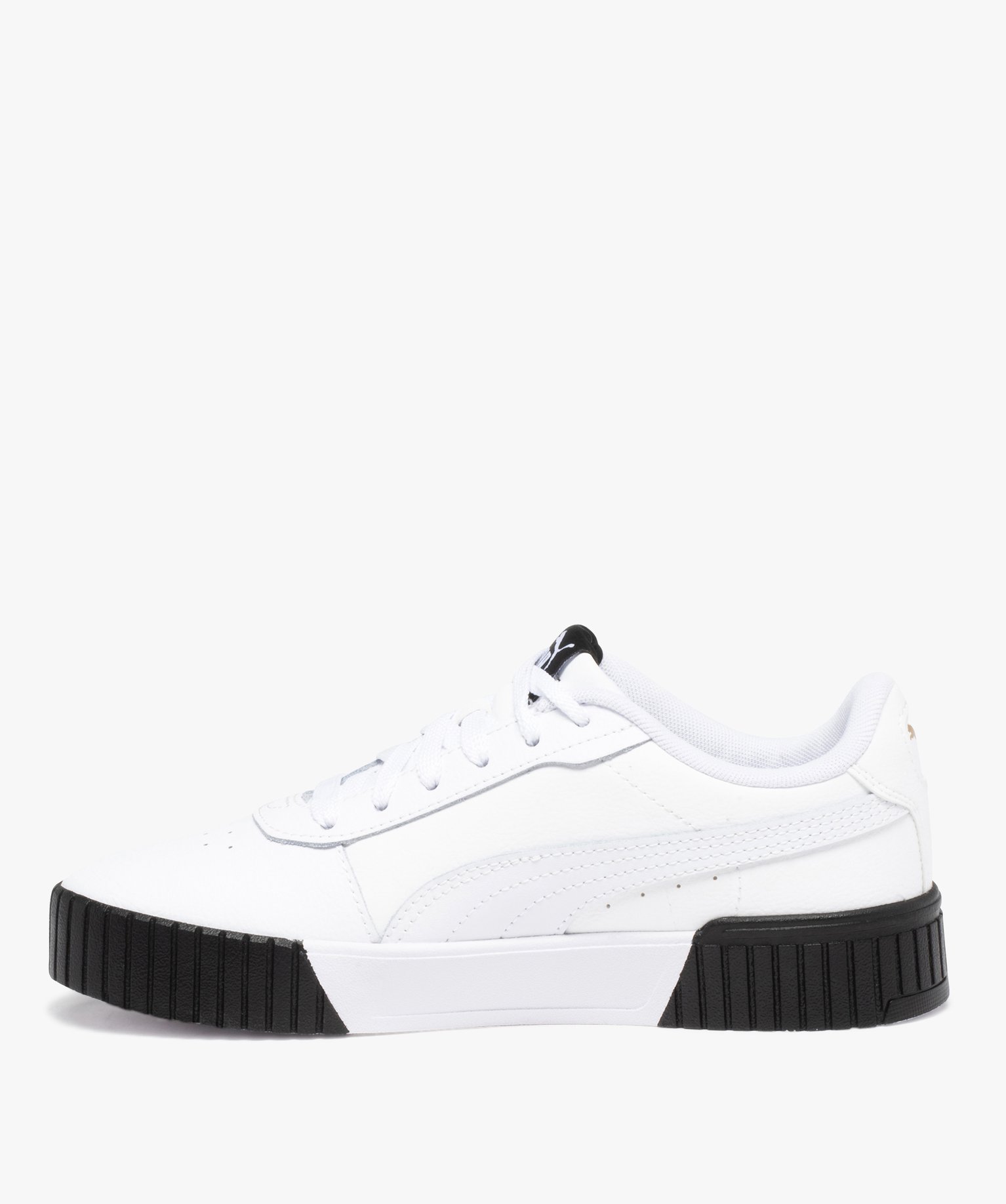 Baskets femme unies détails contrastés – Puma Carina blanc | GEMO