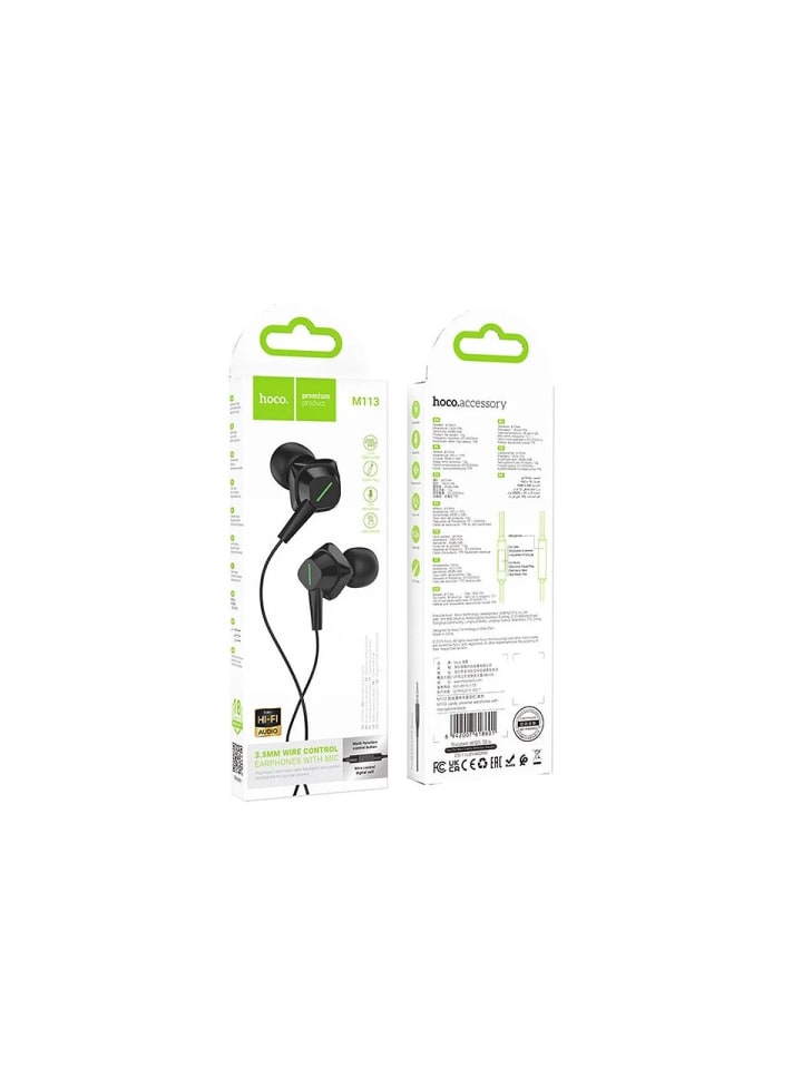 HOCO Kabelgebundene In-Ear Kopfhörer mit Mikrofon  iPhone 1,2 m in Schwarz günstig kaufen 100 cm