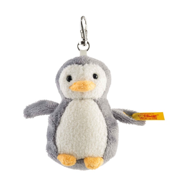Schlüsselanhänger Pinguin, 8 cm, hellgrau