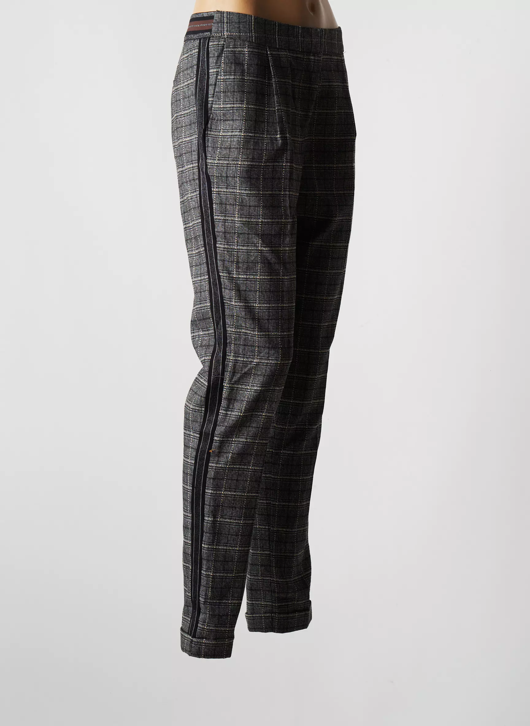 Geisha Pantalons Slim Femme couleur gris