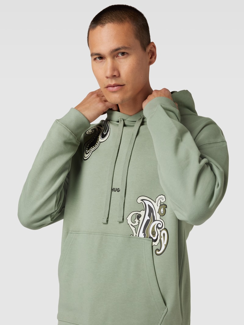 Hoodie mit Motiv-Print Modell 'Dolias' in mint