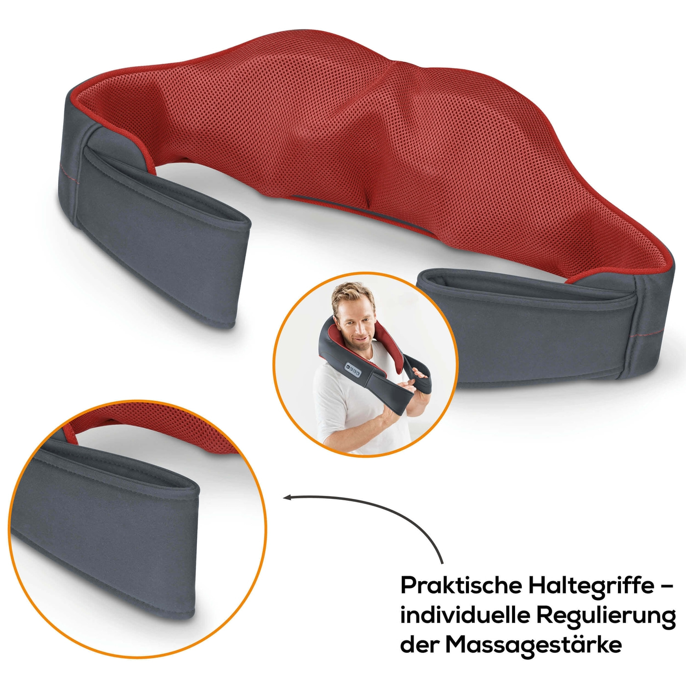 Beurer 3D Shiatsu-Massagegerät MG 151-Vielseitig einsetzbares Massagerät mit 3D Massageköpfen für ein reales Massageerlebnis