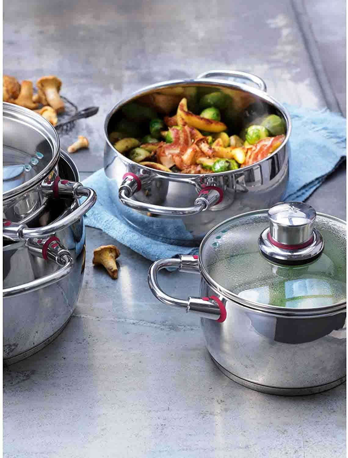 WMF Topf-Set Quality One, Cromargan® Edelstahl Rostfrei 18/10 (Set, 8-tlg), Induktion
