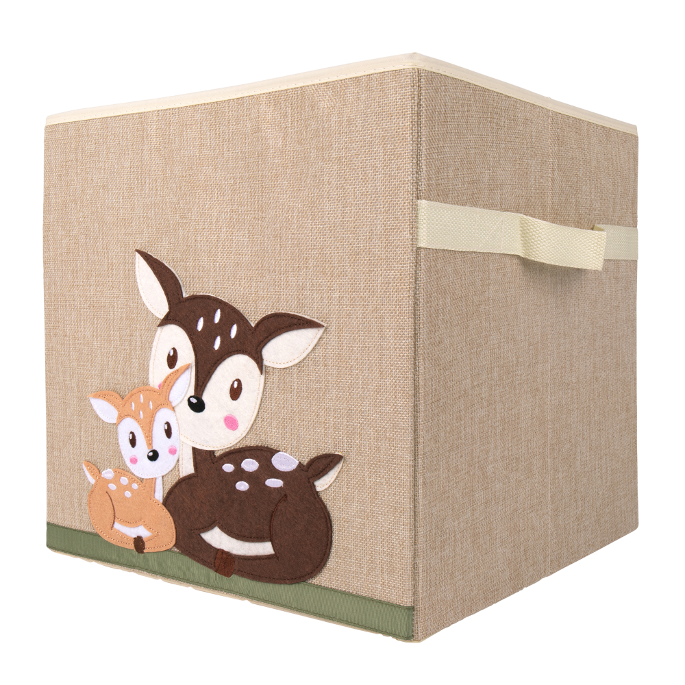 Staubox Rehe liegend, natur, 33x33