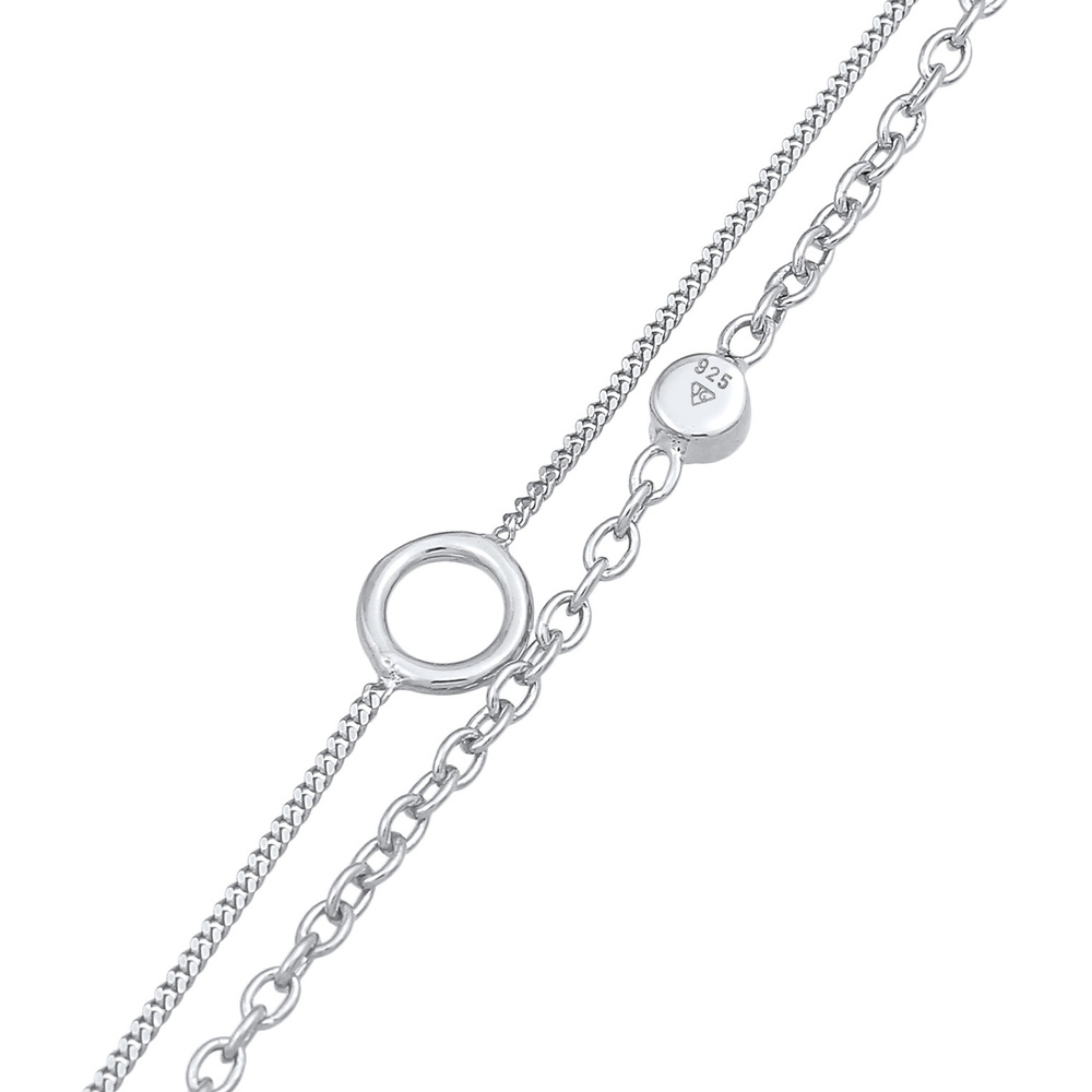 Elli Elli Bracelet Femmes Solitaire Cercle Layer avec cristal de verre en argent sterl Bracelet