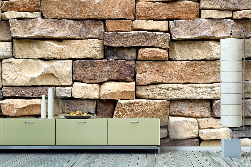 WandbilderXXL Fototapete Real Stones, glatt, Steinoptik, Vliestapete, hochwertiger Digitaldruck, in verschiedenen Größen