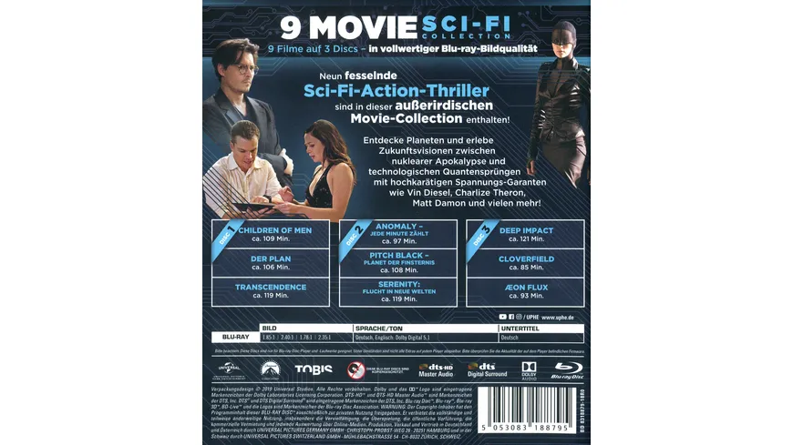 9 Movie Sci-Fi Collection  [3 BRs]