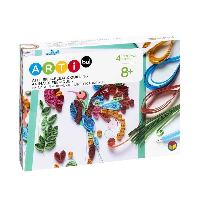 Atelier tableaux quilling animaux féériques Oxybul
