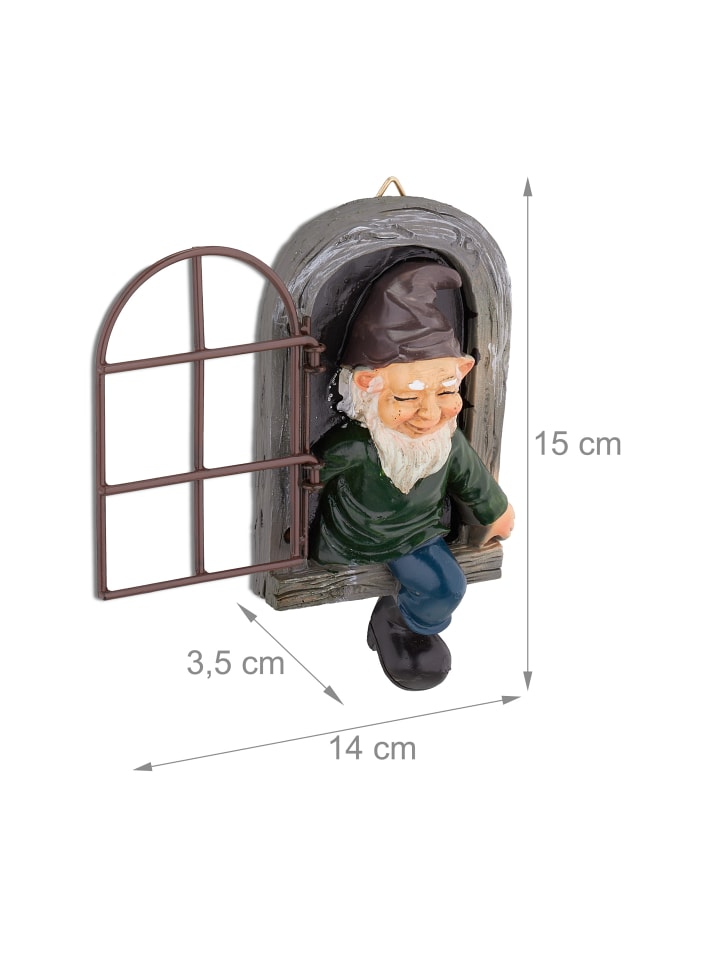 relaxdays Zwerg mit Fenster in Bunt günstig kaufen onesize