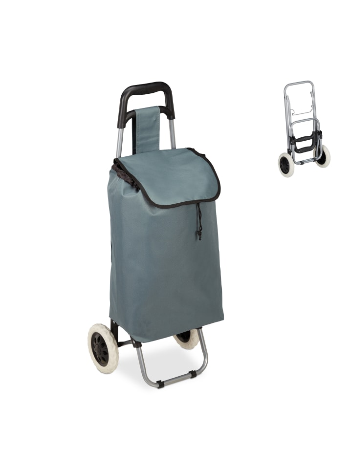 relaxdays Einkaufstrolley in Grau günstig kaufen onesize