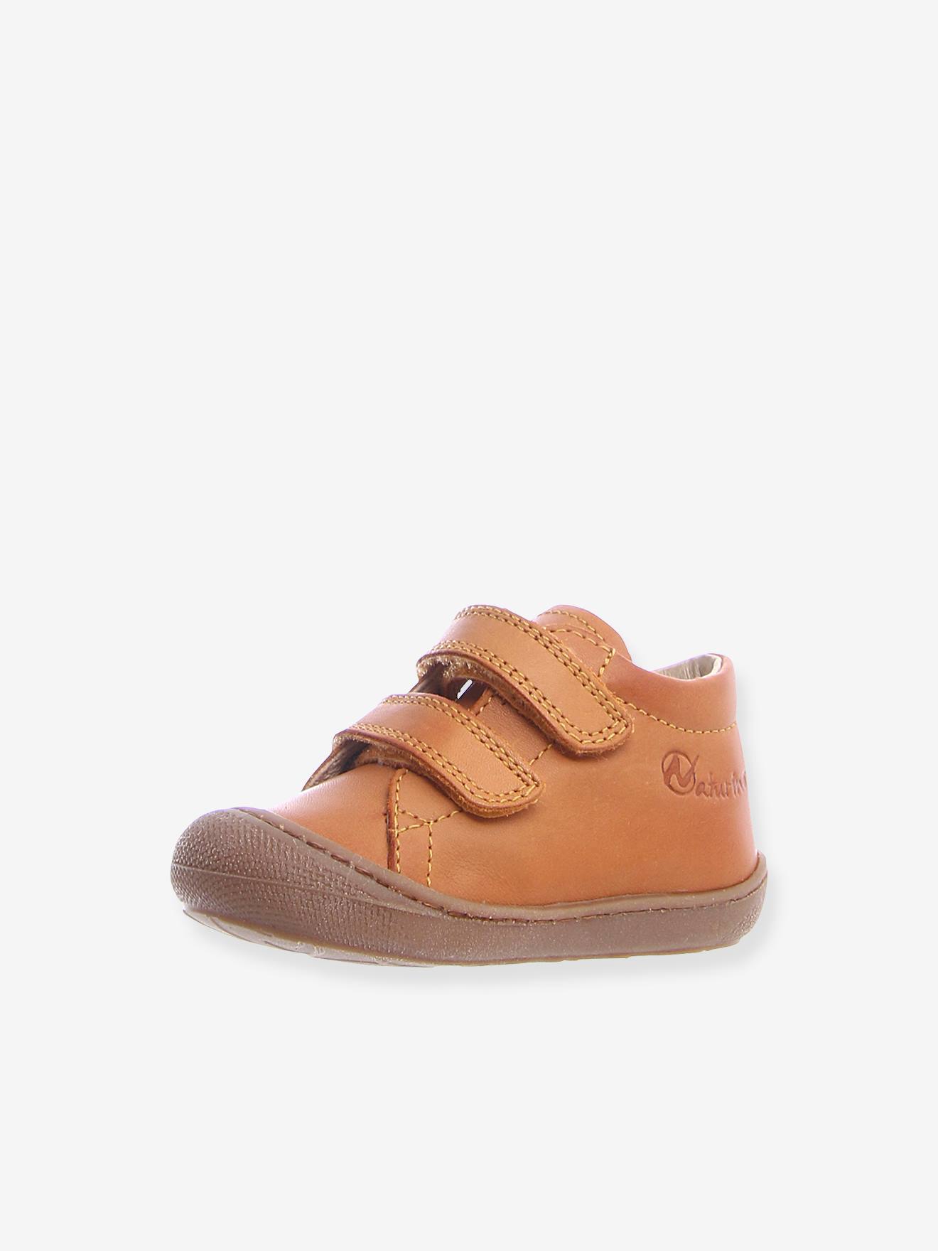 Bottillons bébé Cocoon Velcro NATURINO® 1ers pas cognac