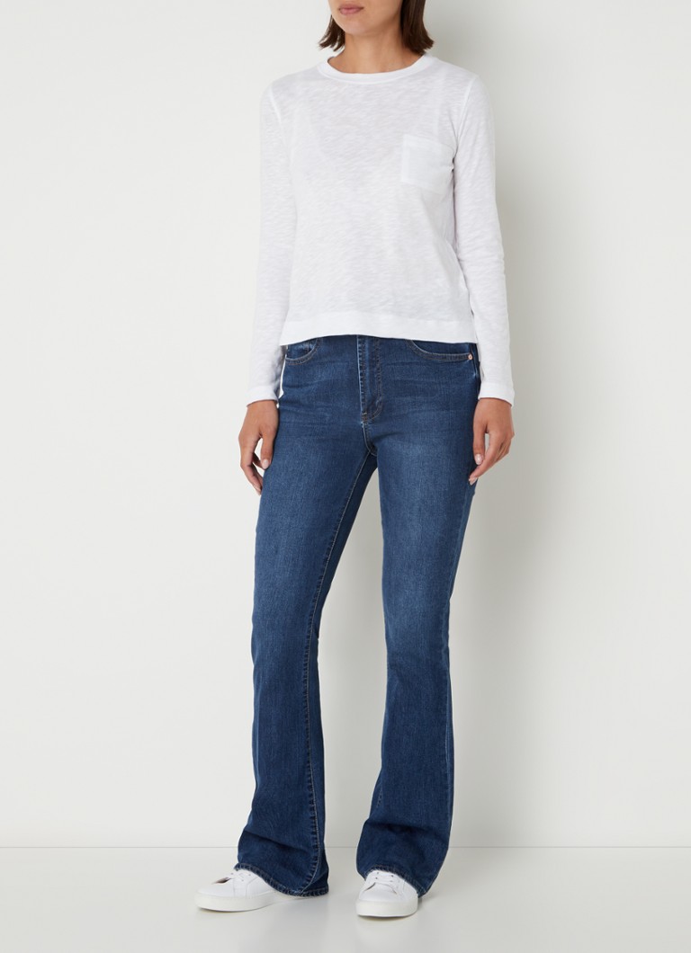 Whistles Cotton long-sleeved shirt with stretch