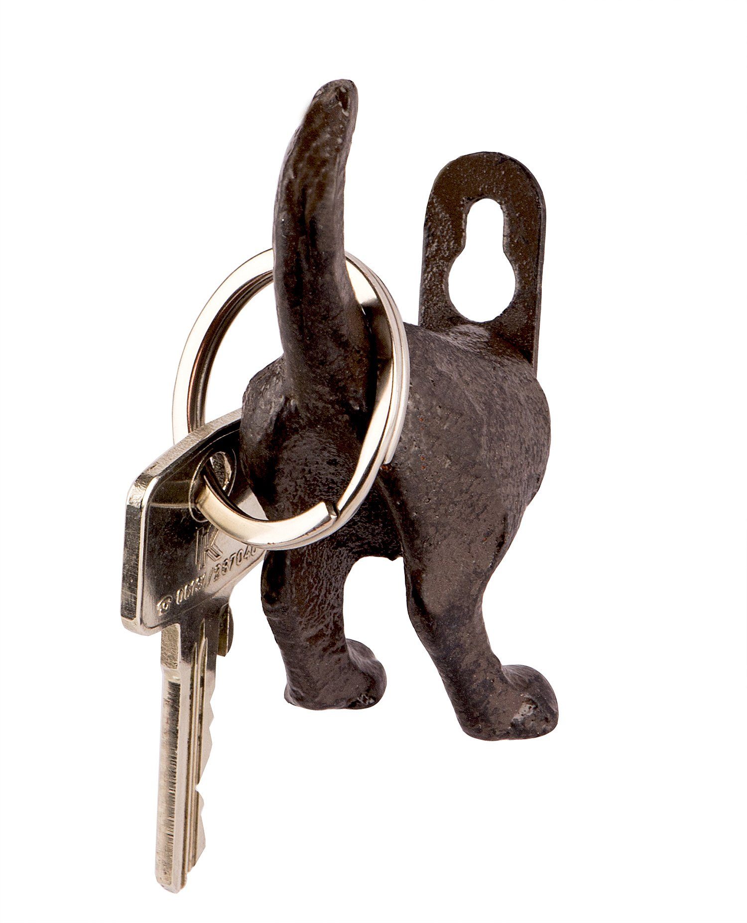 BigDean Wandhaken 2er Set Garderobenhaken Fifi − Hundehaken Hund Gusseisen Haken Hundepopo − Garderobe für Hundeleinen, Schlüssel & Kleidung, (2-St)