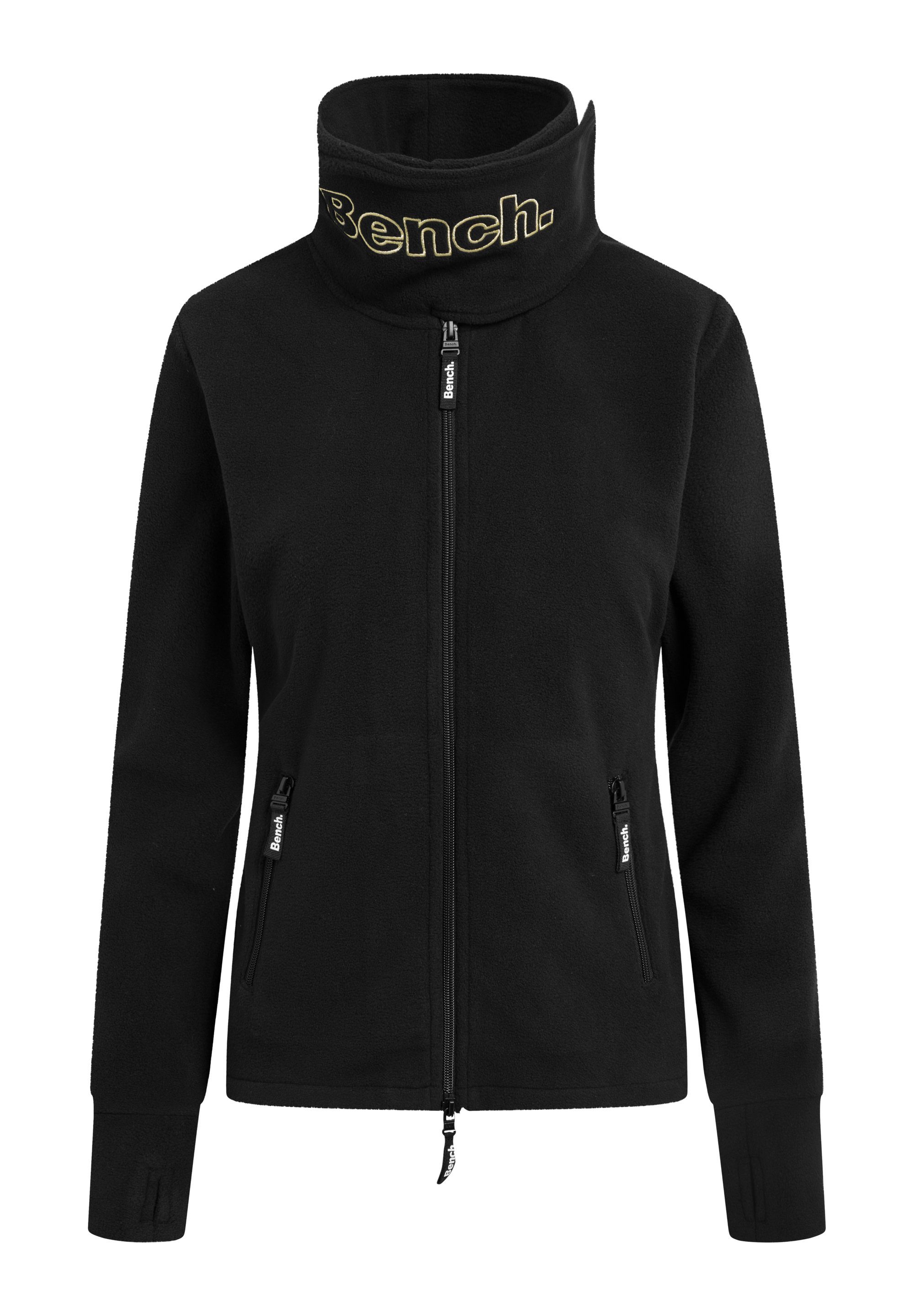 Bench. Fleecejacke FUNNEL (1-St) mit Glitzerstickerei