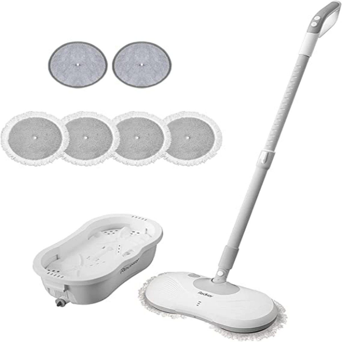 Redkey Akku-Wischmopp M1, 60,00 W, beutellos,Trennung von Frisch- und Abwasser, kabelloser Elektro-Mopp, selbstreinigender Wischmopp, LED, 2200 mAh