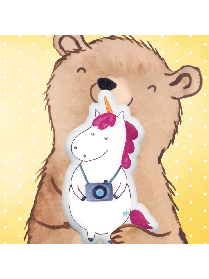 Mr. & Mrs. Panda Kissen Kuscheltier Einhorn Fotograf ohne Spruch in Weiß günstig kaufen