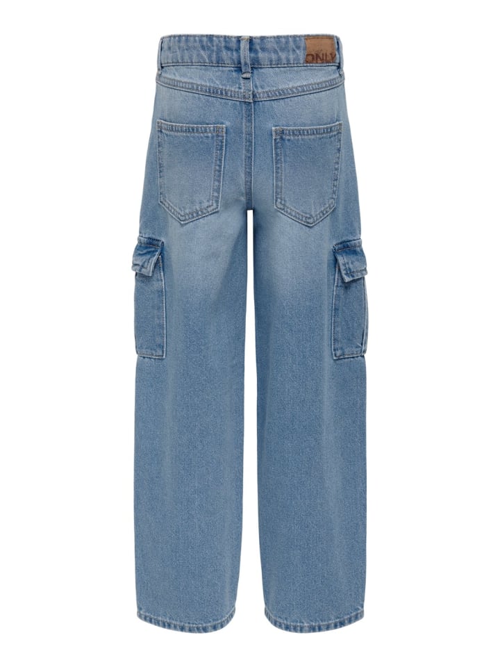 KIDS ONLY Cargo-Jeans KOGHARMONY in light blue denim günstig kaufen