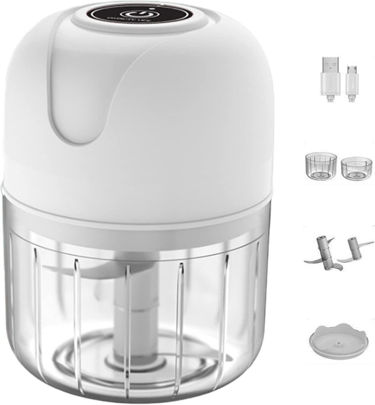 Bedee Zwiebelhacker Elektrischer Mini Knoblauchzerkleinerer Lebensmittelzerkleinerer, 23,00 W, Zerkleinerer mit USB-Anschluss, Mini-Küchenmaschine für Chili Zwiebel