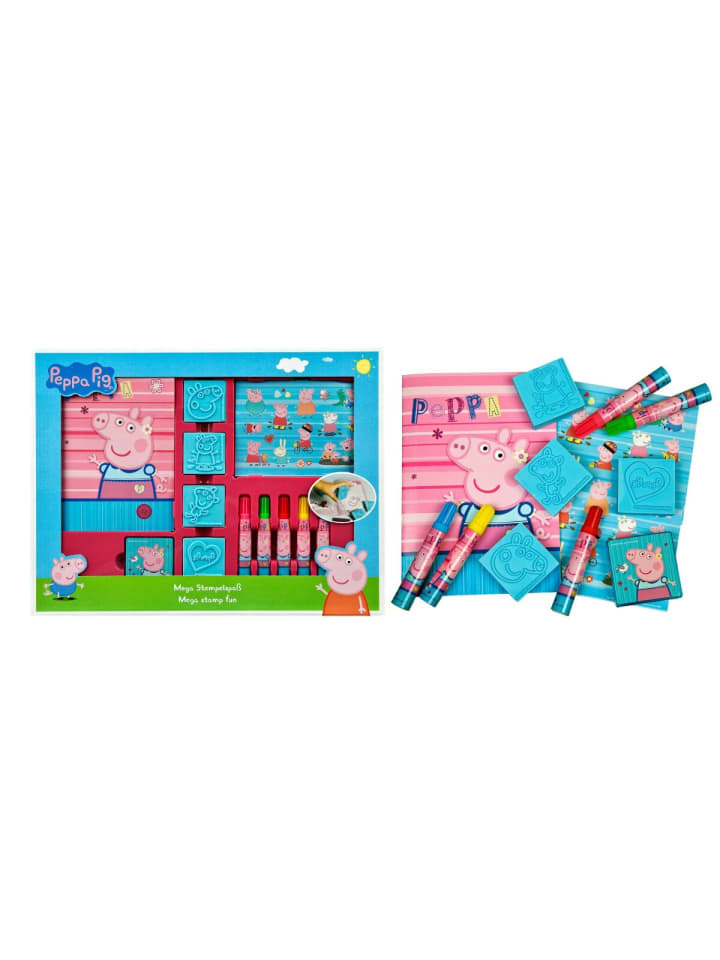 Peppa Pig Mega Stempelset Der große Stempelspaß für kleine Künstler in Mehrfarbig günstig kaufen 29 x 27 cm