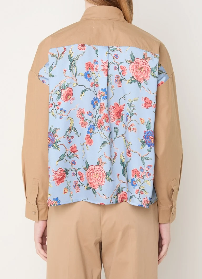 MaxMara Decano blouse with floral print and chest pockets