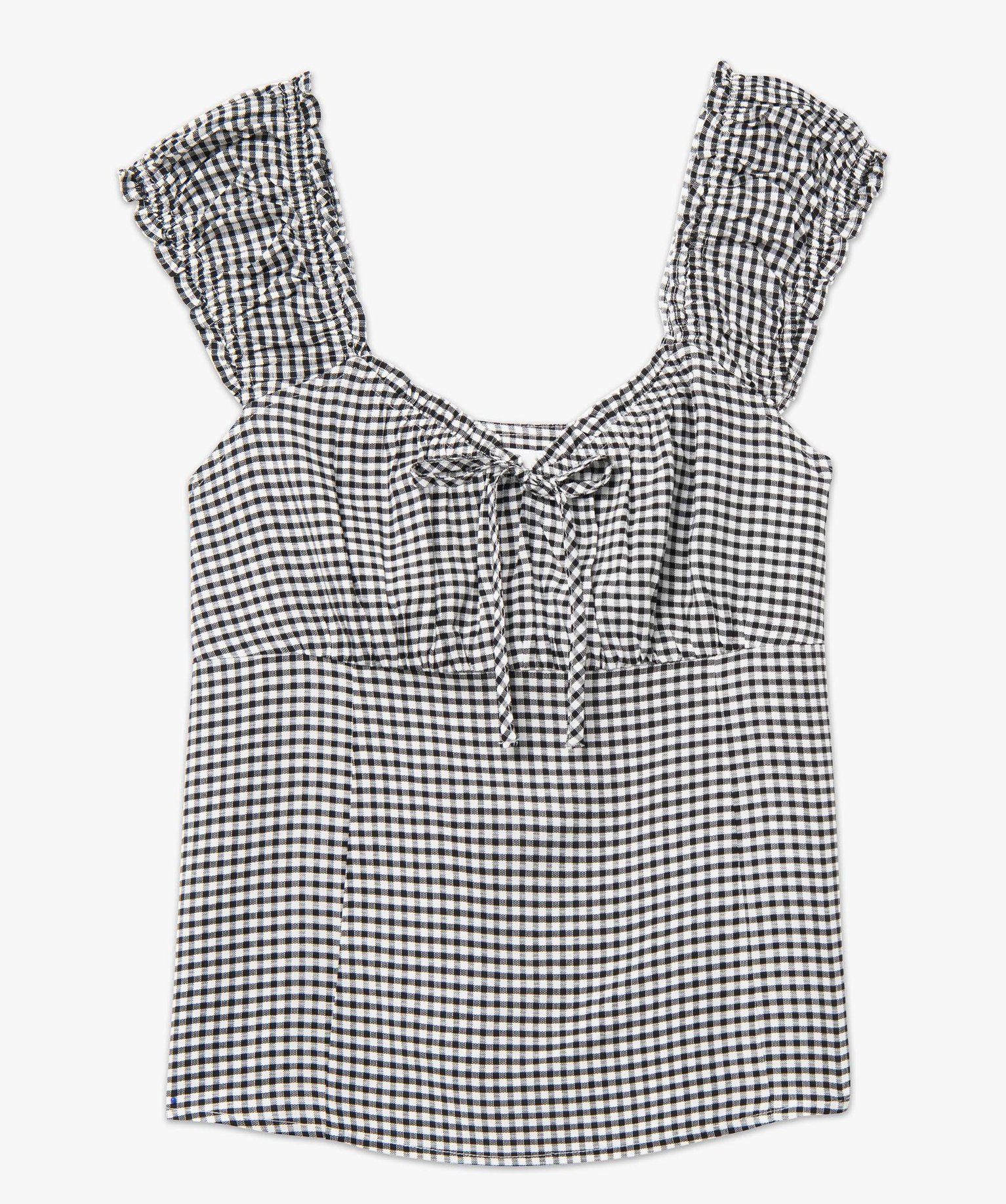 Blouse femme à larges bretelles smockées imprime | GEMO
